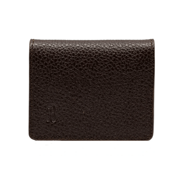 Petit Tartan Leather Wallet- Chocolate Color